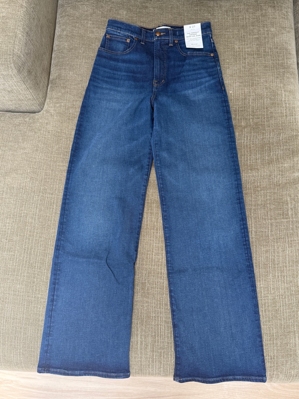 NWT Madewell The Perfect Vintage Wide-Leg Jeans